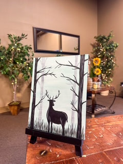 September 16/ Wednesday - Deer in Enchanted Forest Painting $50
