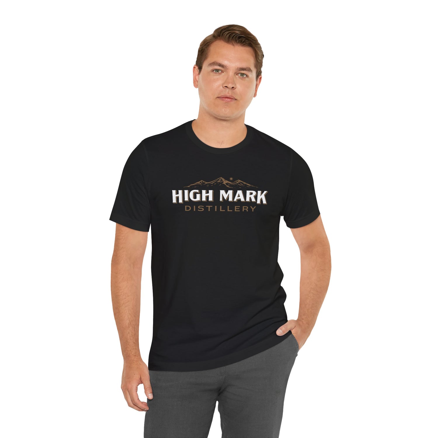 High Mark Distillery - Black Unisex Short Sleeve Tee