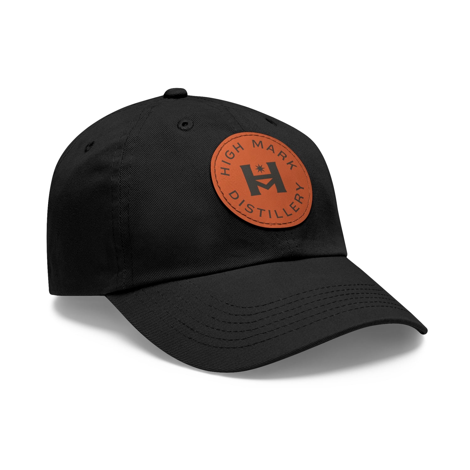 Dad Hat with Round Leather Patch