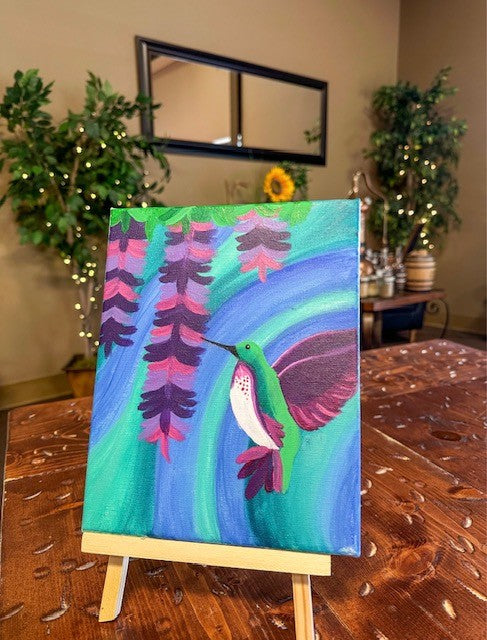 August 19/ Wednesday - Hungry Hummingbird Painting $50